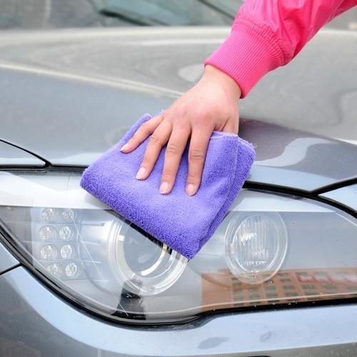 紫色细纤维洗车毛巾