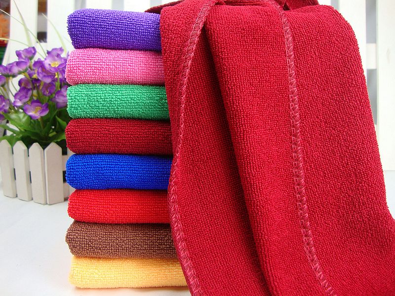 Colorful microfiber car cleaning towel