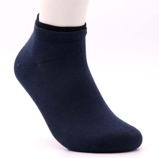 Dark blue super short size comfortable cotton socks