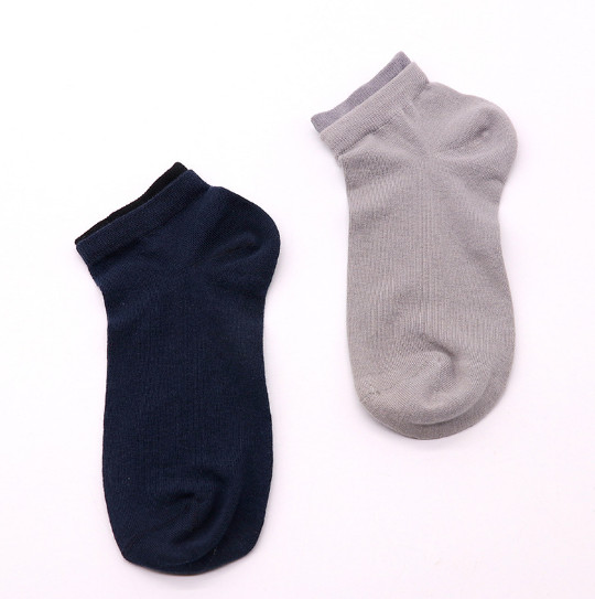 Different blue short size comfortable cotton socks