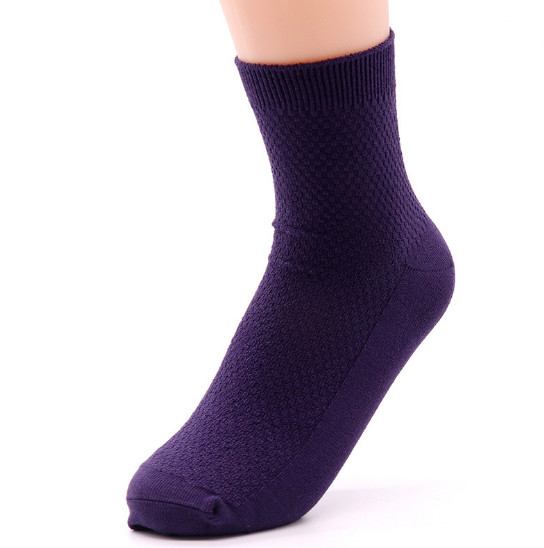 Purple durable comfortable cotton socks