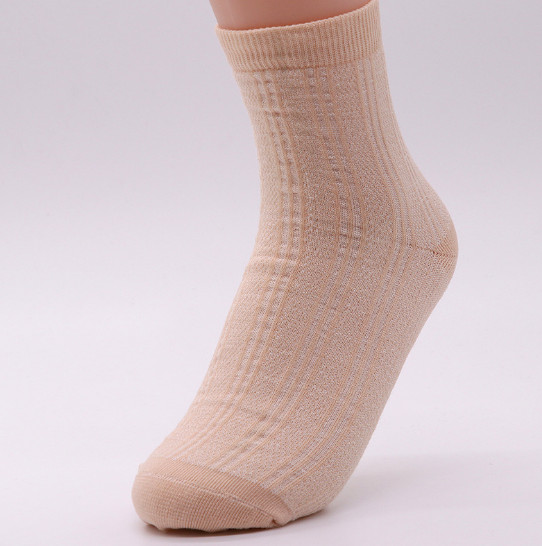 Pink middle size comfortable cotton socks