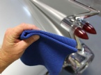High quality blue microfiber car cleaning towel