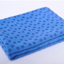 Light blue yoga towel without silicon dot