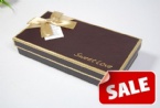 Brown Chocolate Box with Gold Ribbon